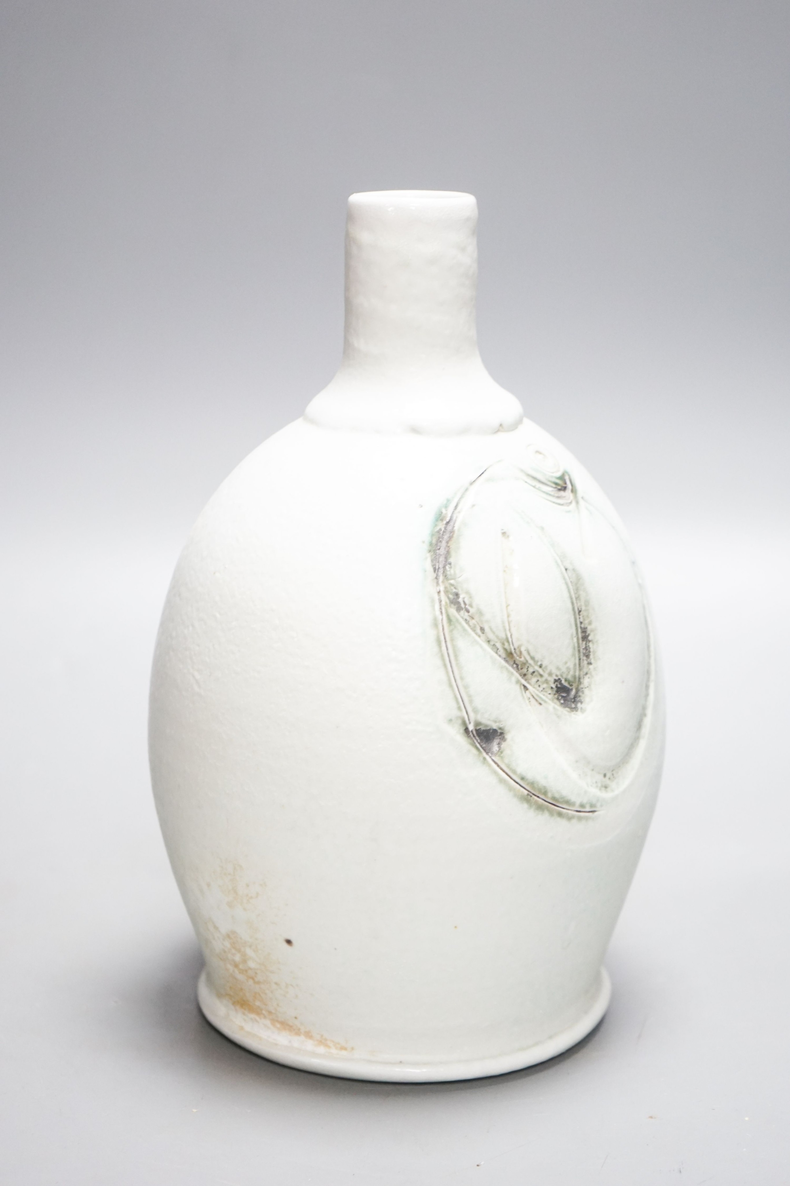 Jack Doherty (b.1948), an incised bottle vase 26cm